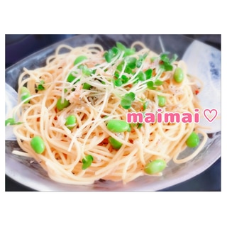 簡単♡美味しい♡枝豆としらすのサッパリ梅パスタ♡